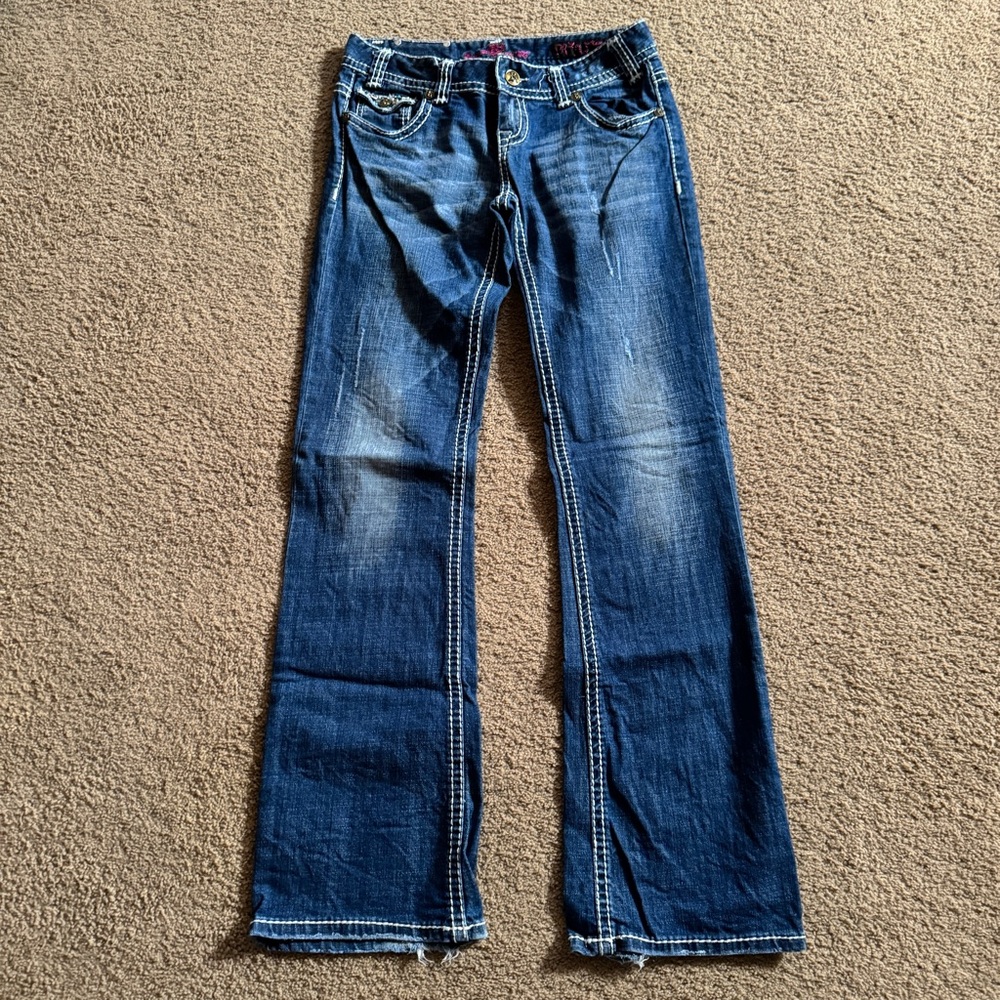 Rock and Roll Cowgirl Jeans 28x34, Style WD-5537, 7” Rise